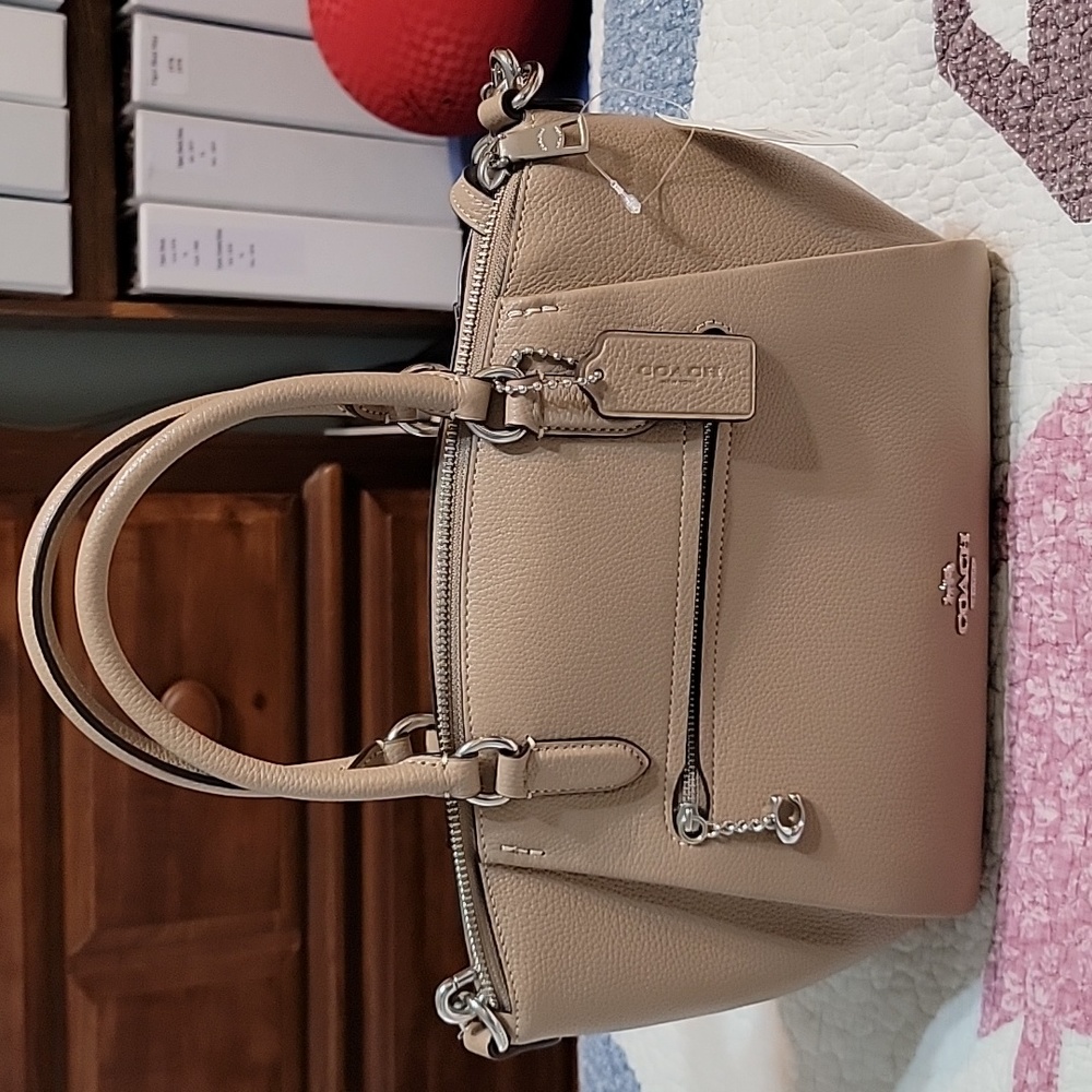 Coach Pebble Elise leather crossbody handbag NWT  tan